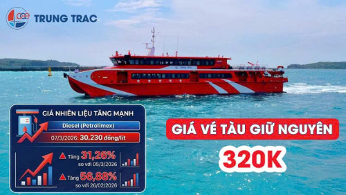 Tàu Trưng Trắc Giữ Giá Vé 320k Tuyến Phan Thiết - Phú Quý Khi Giá Nhiên Liệu Tăng